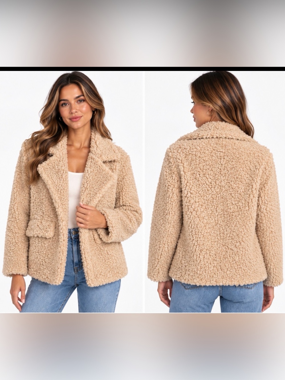 Cream Teddy Bouclé Jacket